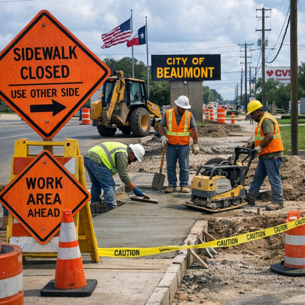 Beaumont’s $58 Million Sidewalk Initiative Aims to Enhance Pedestrian Safety